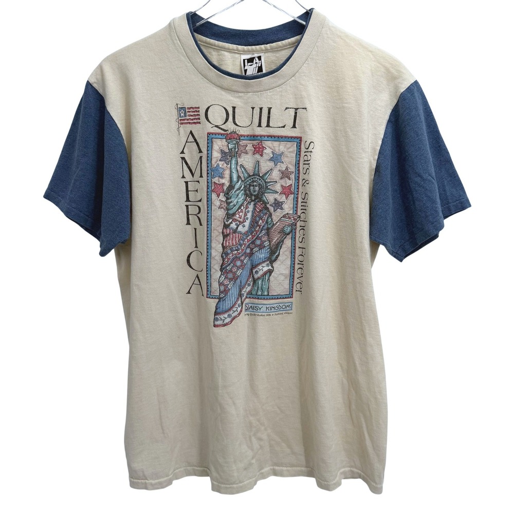 Vintage 1996 Daisy Kingdom Single Stitch T-Shirt Size L Quilt America Americana